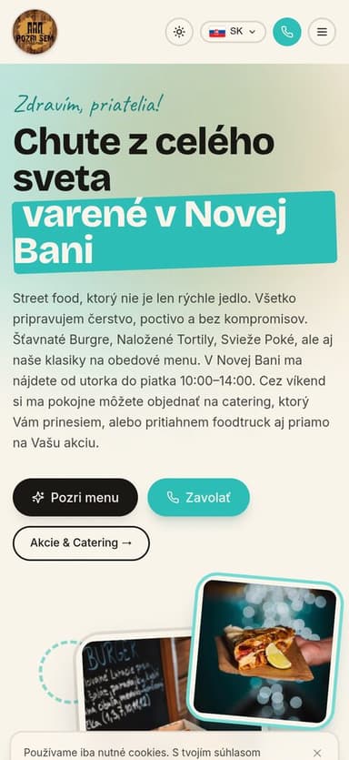PozriSem Street Food mobile view